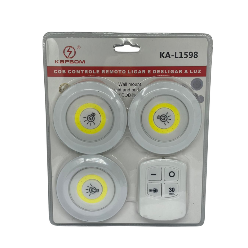 Kit LED 3 Discos com Controle – Iluminação Decorativa e Prática