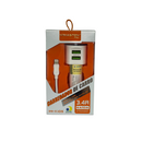 Carregador Veicular Hmaston para iPhone com 2 Saídas – Carregamento Rápido e Seguro