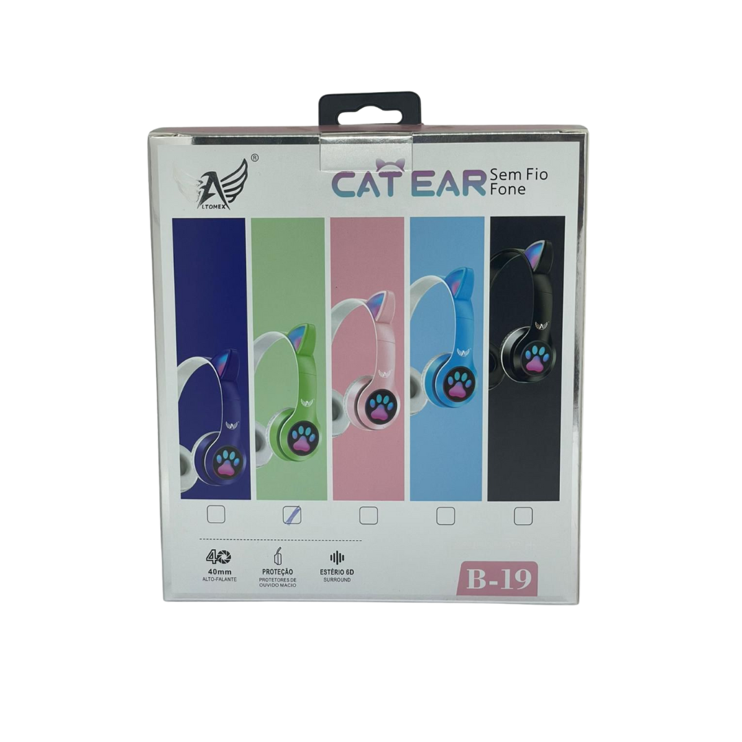 Fone de Gatinho Bluetooth – Estilo Divertido e Conectividade Sem Fios