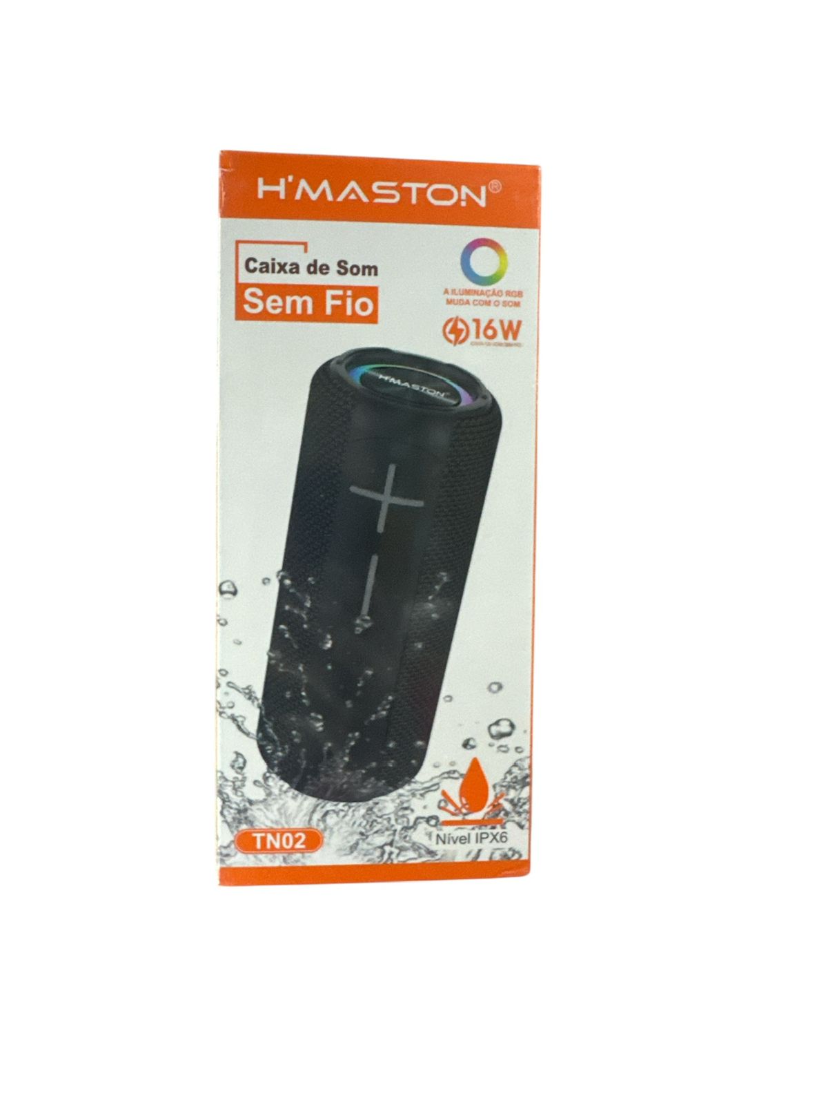 Caixa de Som Bluetooth H’maston TN02 Portátil Resistente à Água – Som Potente