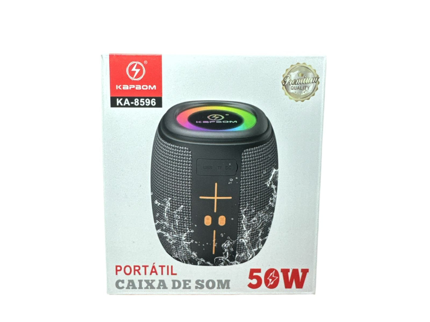 Caixa de Som Bluetooth Kapbom KA-8596 Portátil – Som Potente e Compacta