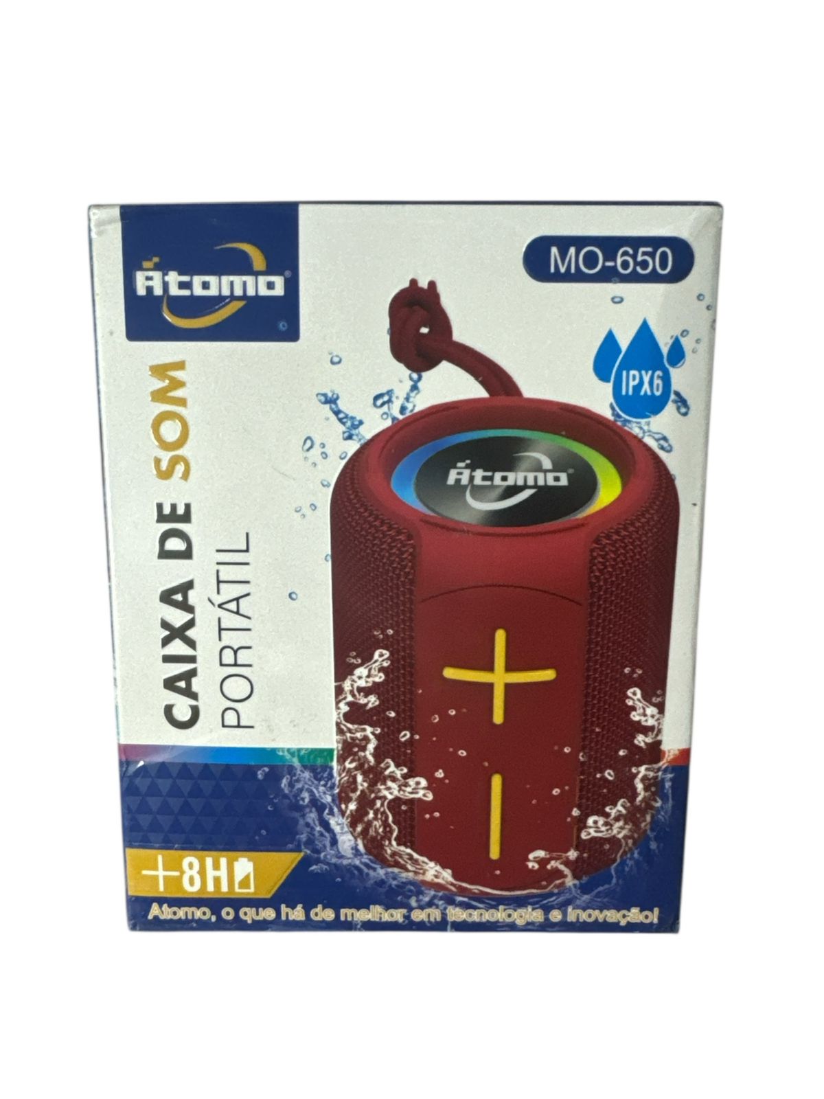 Caixa de Som Bluetooth Átomo MO-650 Portátil com USB, SD e Entrada P2