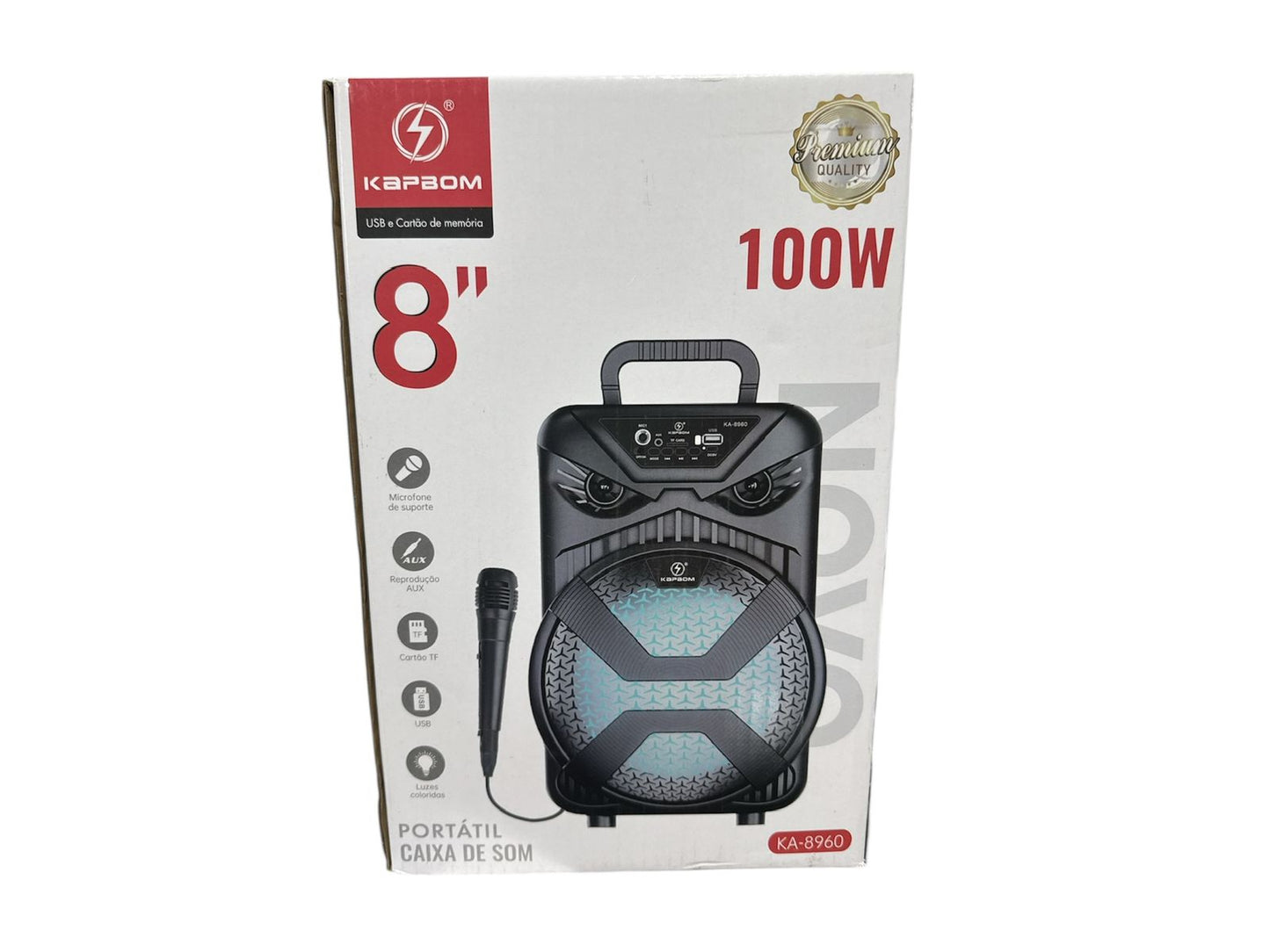 Caixa de som Kapbom com microfone KA-8960