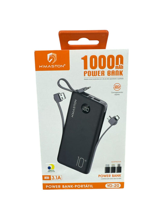 Carregador Portátil Power Bank Hmaston YD-20 10.000mAh Carga Rápida