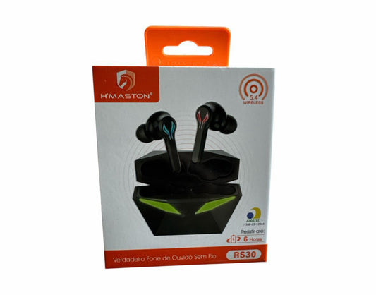 Fone de Ouvido Bluetooth Hmaston RS30 Gamer TWS com LED e Microfone