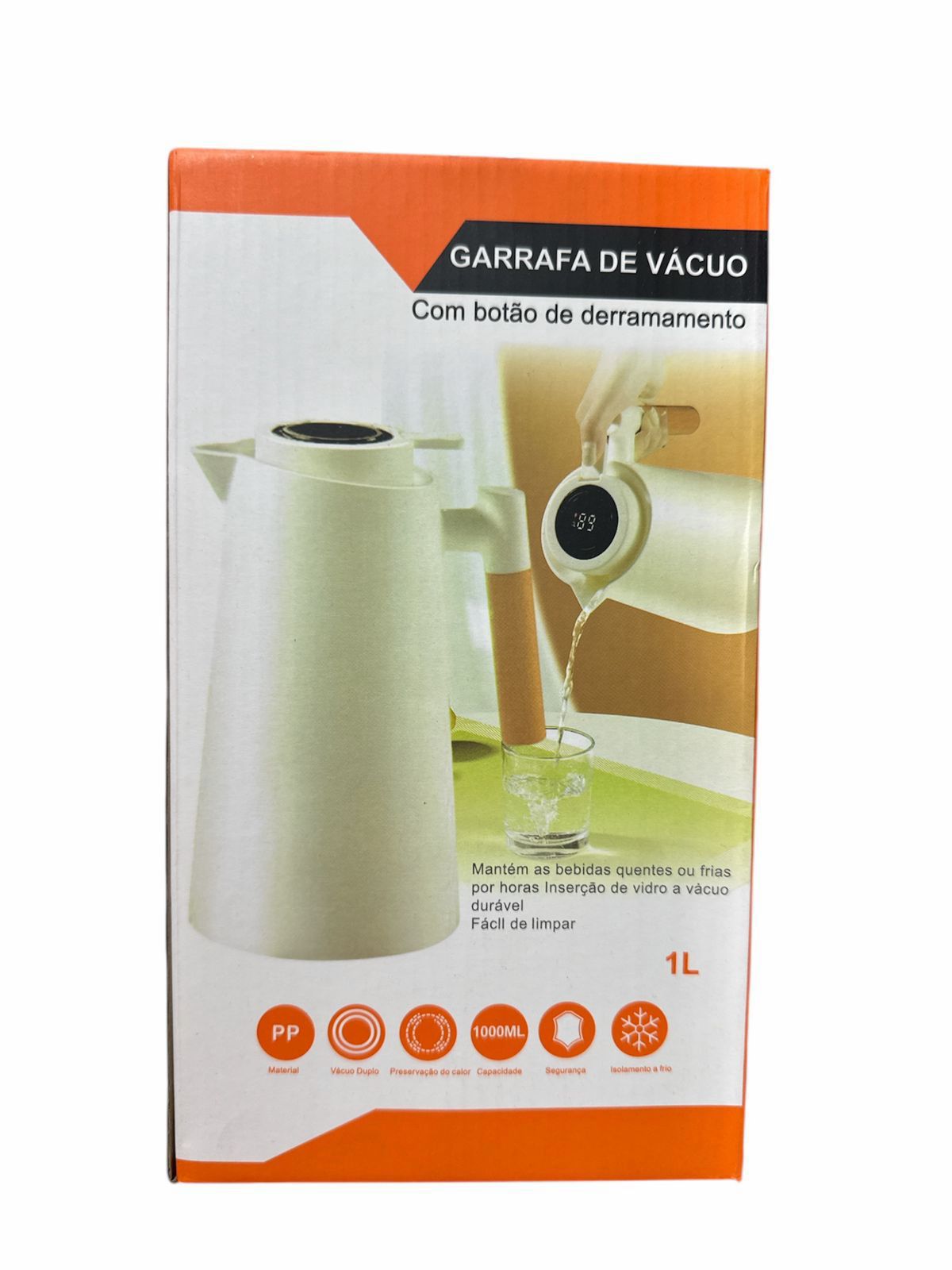 Garrafa Térmica de Café 1L com Display Digital e Controle de Temperatura