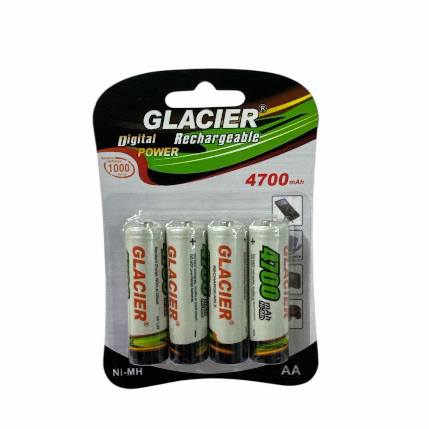 Cartela com 4 Pilhas Recarregáveis AA – Potência e Durabilidade