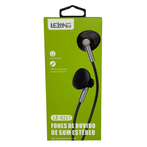 Fone LE-0217 com Som Nítido e Design Ergonômico – Linha Atacado