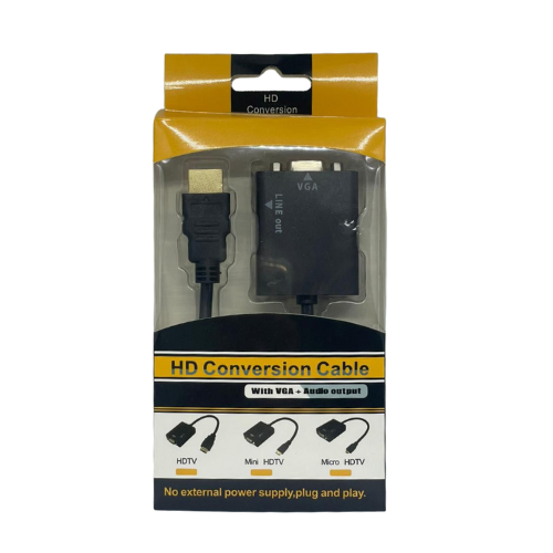 Adaptador HDMI para VGA – Conexão Rápida e Estável