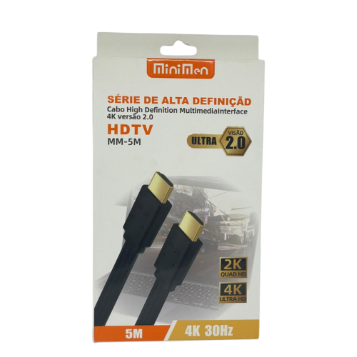 Cabo HDMI 5M – Alta Definição com Alcance Ampliado