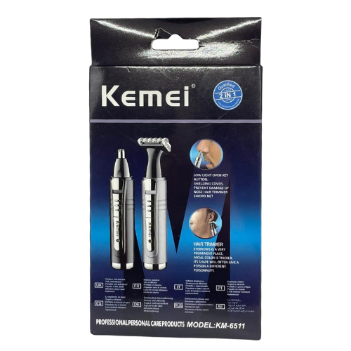 Kemei 2 em 1 KM-6511 – Aparador e Barbeador Premium no Atacado